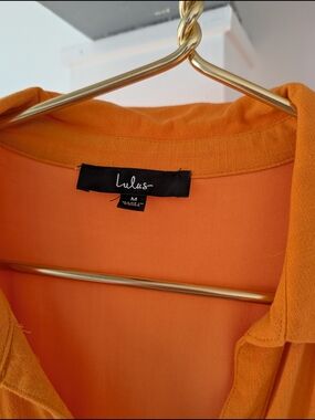 Lulu's Orange Midi Dress